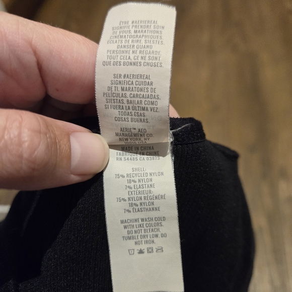 Aerie Seamless Strappy Bralette Ribbed Black Sports Bra Gym Yoga Barre Run XL - Picture 8 of 8